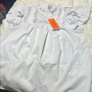 Falechay White Ruffled Blouse